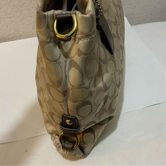 Coach Ashley Signature Handbag Purse Sateen Bag 3-Color Metallic B1271-F20263 - Picture 4 of 14
